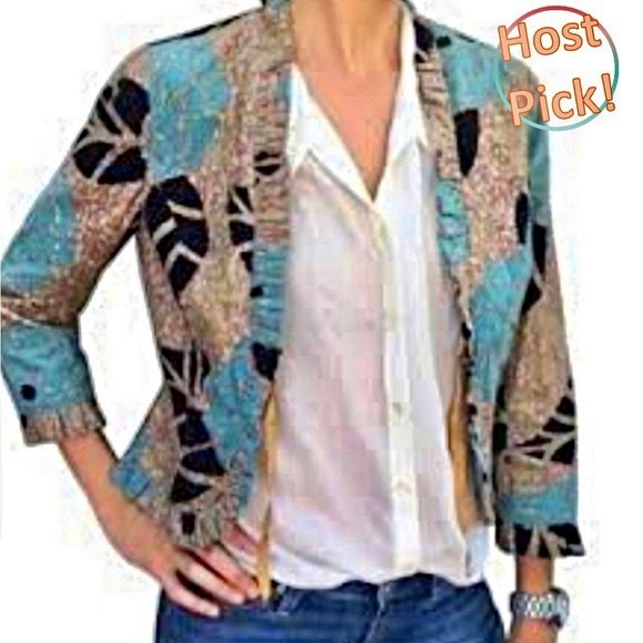 Odille for Anthropologie cropped corduroy Blazer - Picture 4 of 14